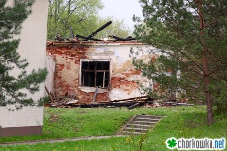 Pożar starego budynku szkoły w Żeglcach