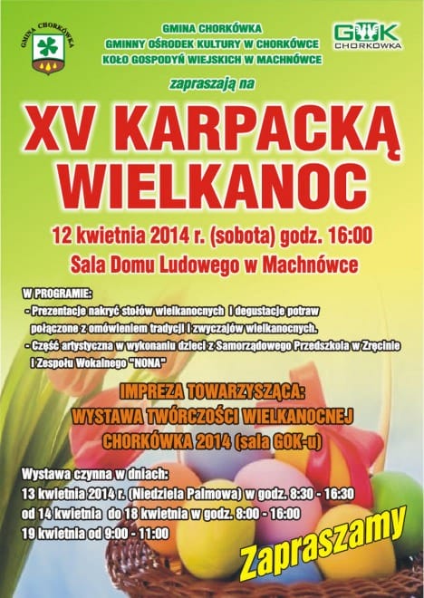 XV Karpacka Wielkanoc - zaproszenie