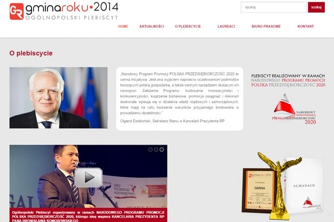 Strona internetowa Gmina Roku