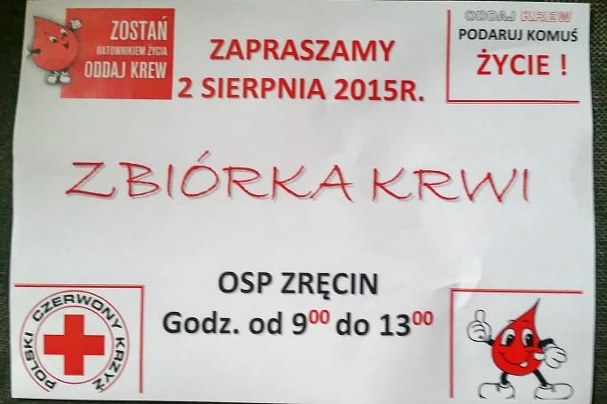 W Zręcinie znów "poleje się krew". Honorowi dawcy zapraszają
