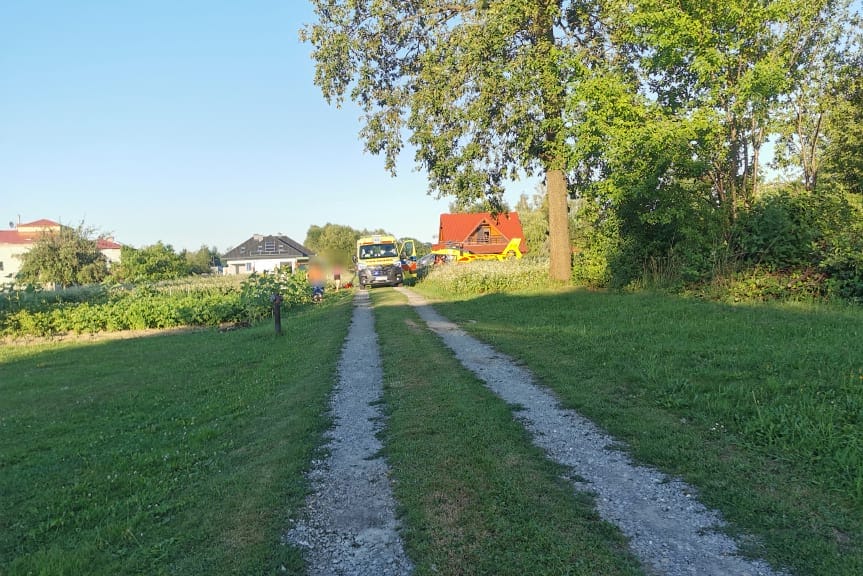 Nieszczęśliwy wypadek w Zręcinie, ciężko poparzony młody mężczyzna