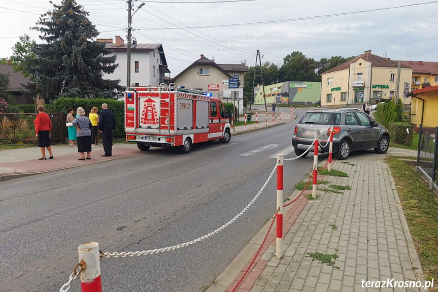 Potrącenie pieszego w Zręcinie