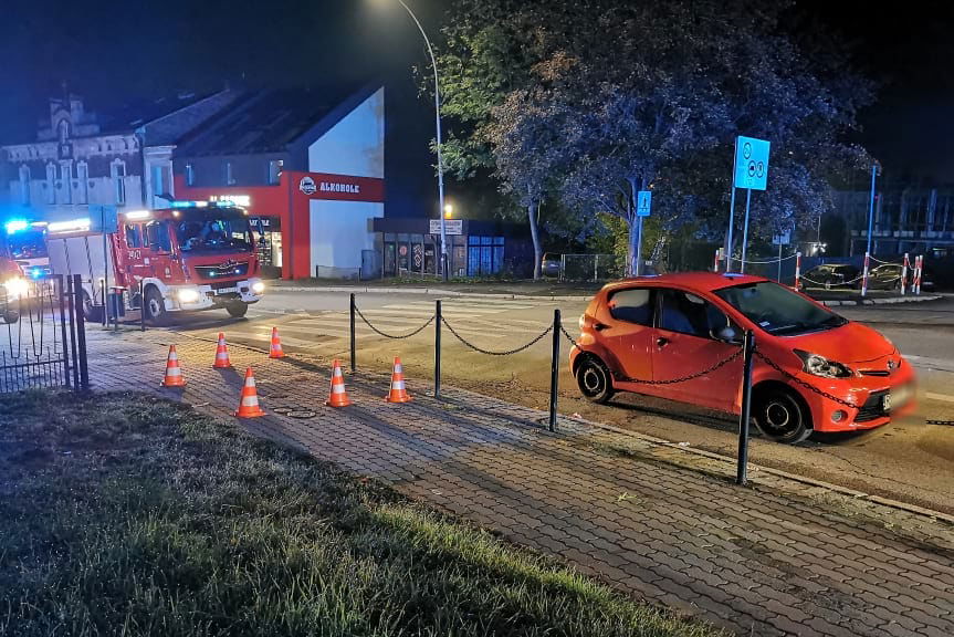 potrącenie pieszego w Krośnie