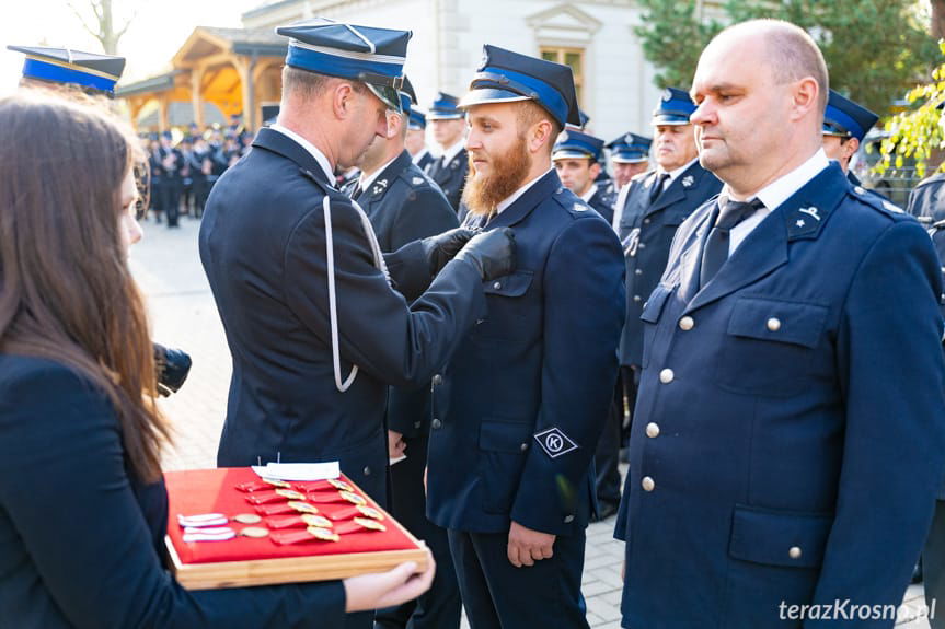 Wręczenie medali dla druhów z OSP Jaszczew