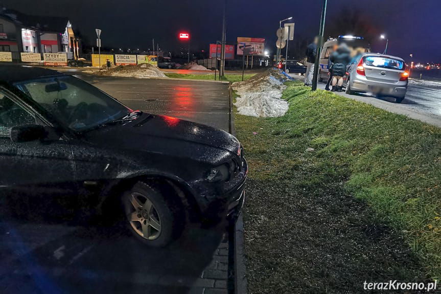 Kolizja na Zręcińskiej w Krośnie