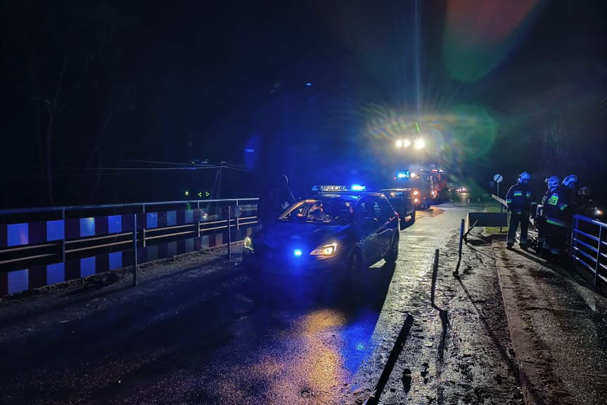 Kolizja BMW w Woli Niżnej