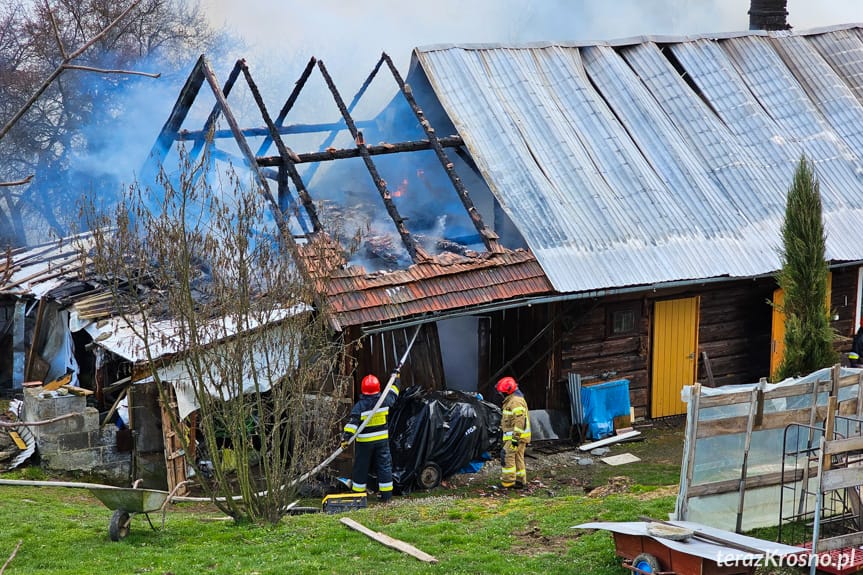 Pożar domu w Korczynie
