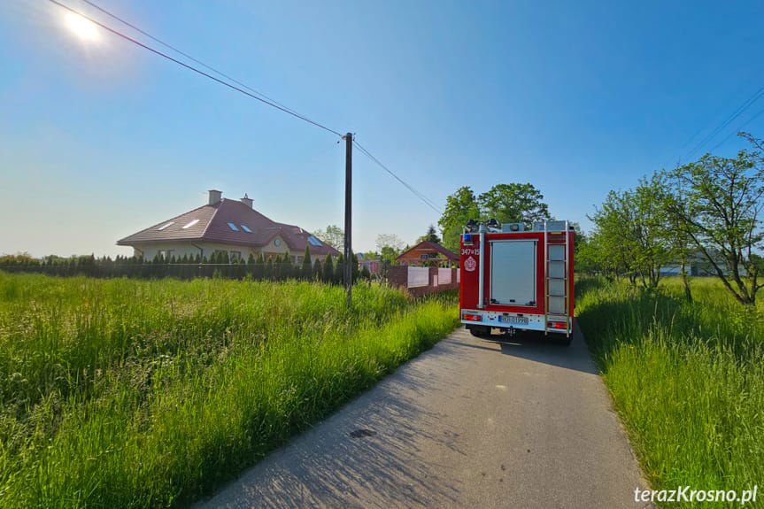 Pożar budynku w Zręcinie