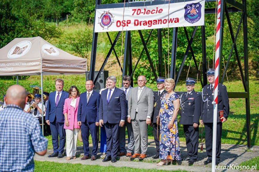 Uczestnicy jubileuszu OSP Draganowa