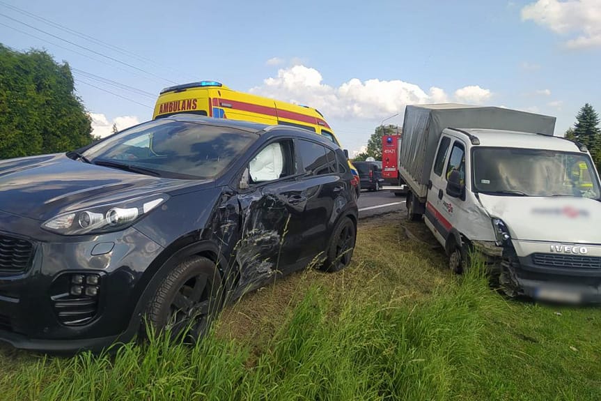Zderzenie samochodów Grabownicy Starzeńskiej