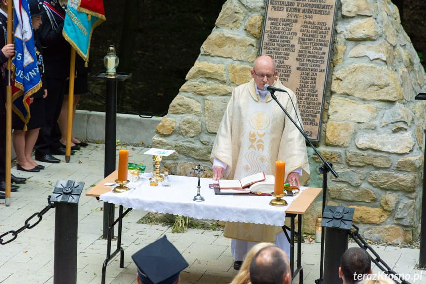 Uczestnicy uroczystości w Lesie Grabińskim