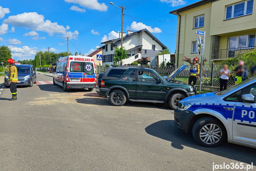 Zderzenie dwóch samochodów w Jaśle