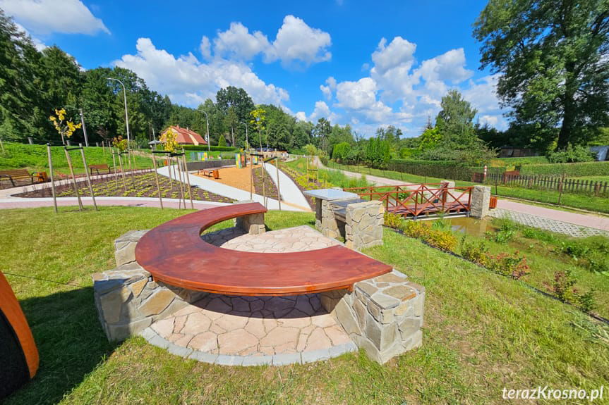Park sensoryczny w Krośnie przy ulicy Chopina