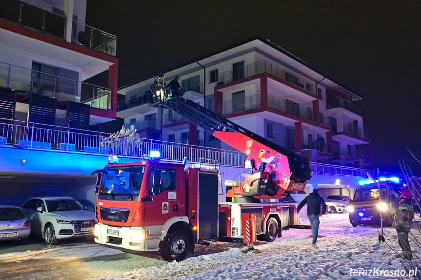 Pożar w bloku przy ulicy Korczyńskiej w Krośnie