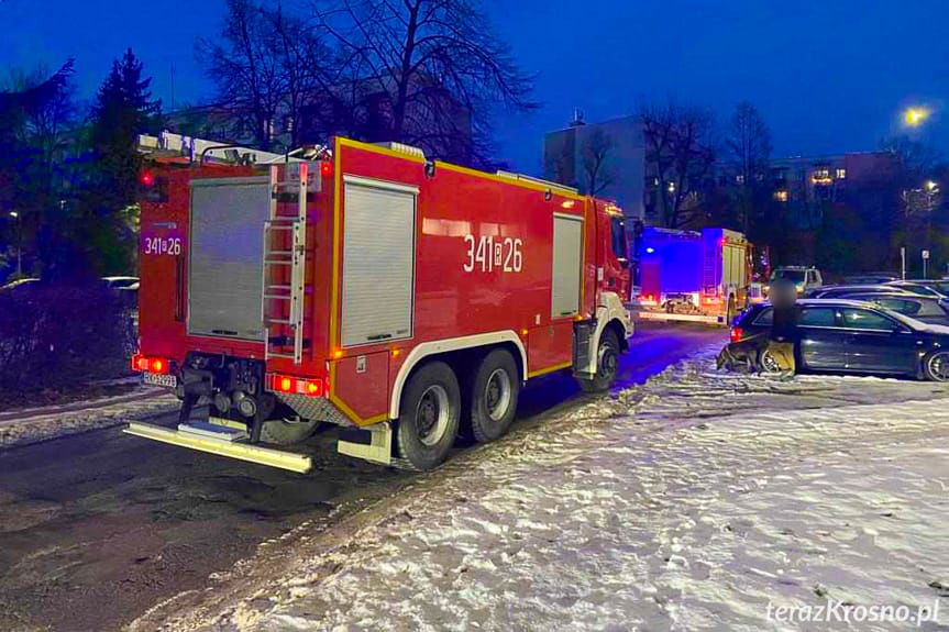 zadymienie w budynku w Krośnie