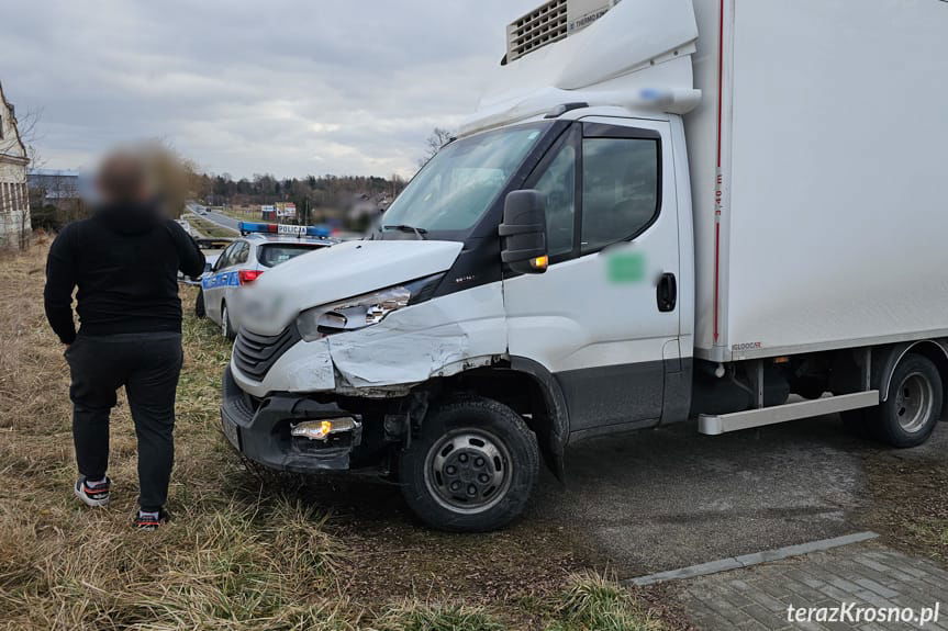 Uszkodzone w kolizji w Potoku iveco