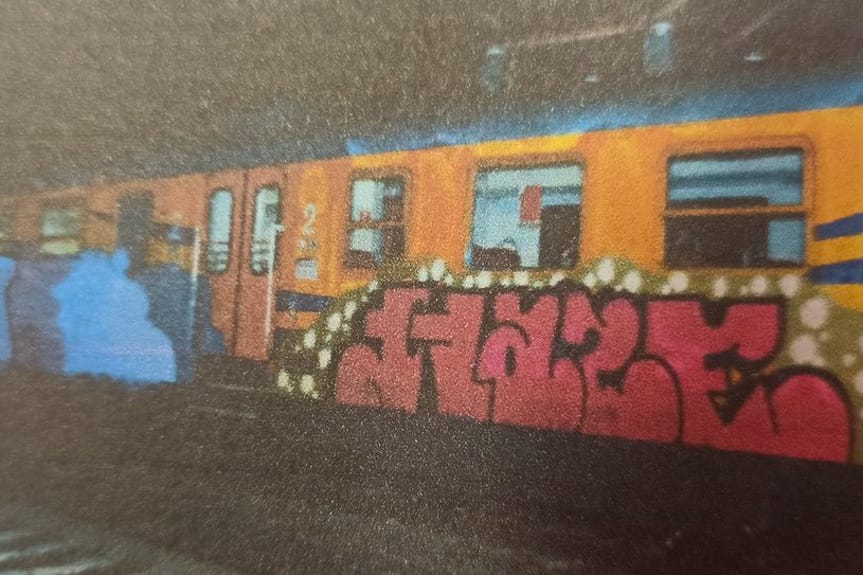 Malował graffiti na wagonach kolejowych