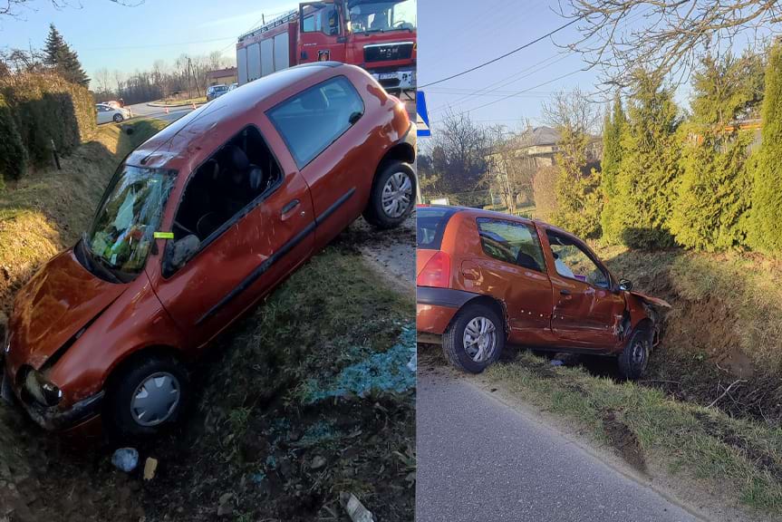 Zderzenie dwóch samochodów w Świerchowej