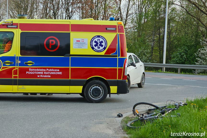 Potrącenie rowerzysty na Bieszczadzkiej