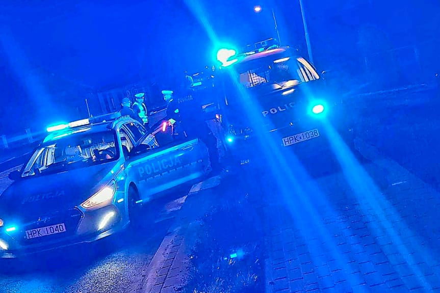 zatrzymana skoda w Jaśle