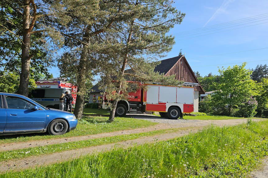 Pożar w budynku mieszkalnym w Zalesiu