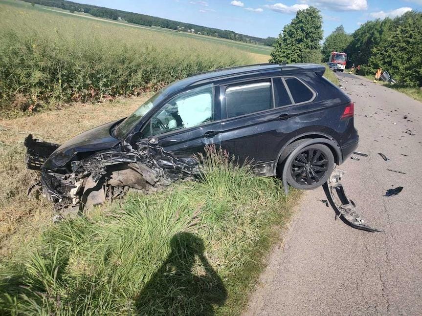 Zderzenie volkswagenów w Kobylnicy Ruskiej