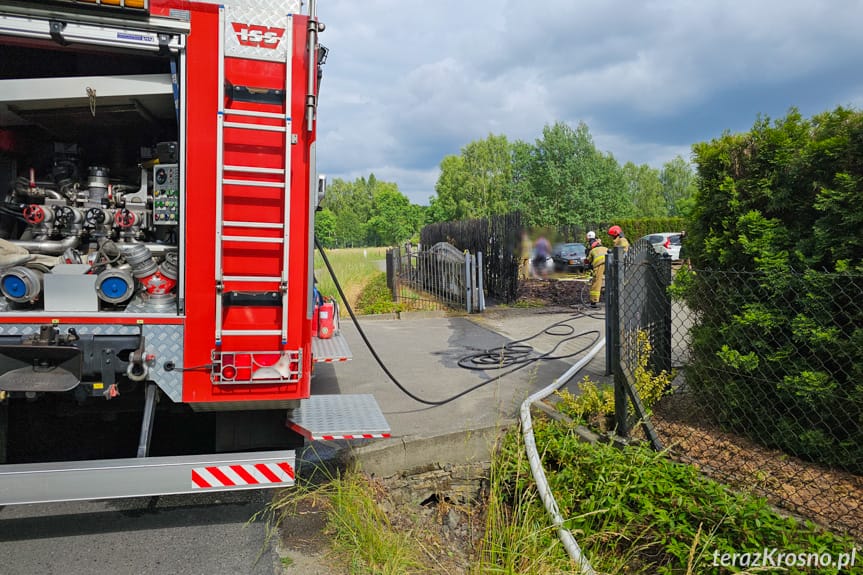 Tuje stanęły w płomieniach. Uszkodzone samochody