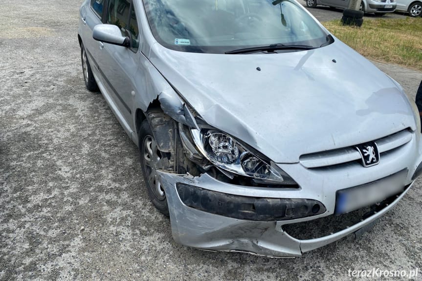 Zderzenie samochodów na DK28