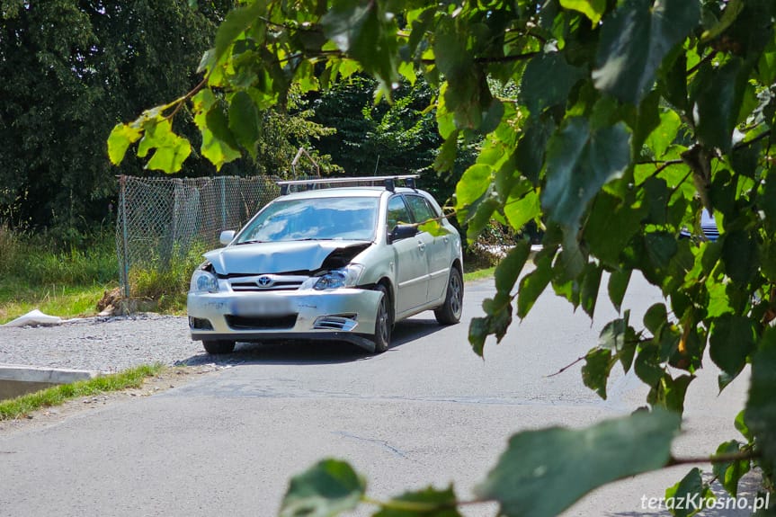 Zderzenie trzech samochodów w Krośnie