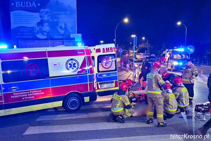 Groźny wypadek na skrzyżowaniu Lwowskiej i Piastowskiej w Krośnie