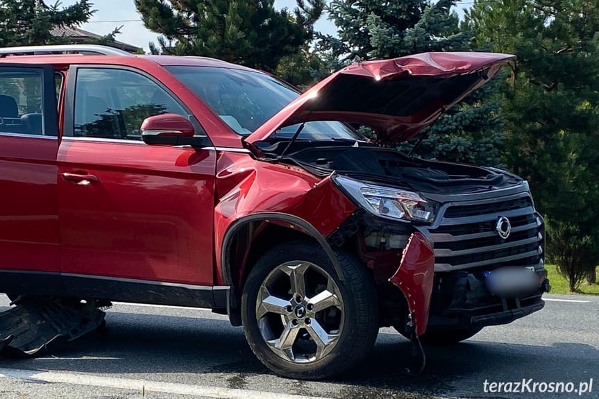 Zderzenie trzech samochodów w Rogach