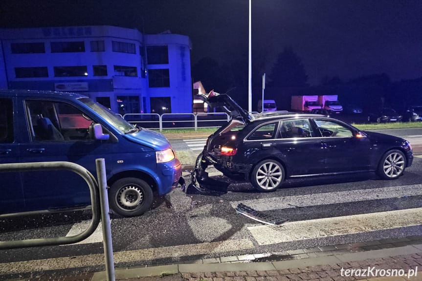 Wypadek na Bieszczadzkiej w Krośnie