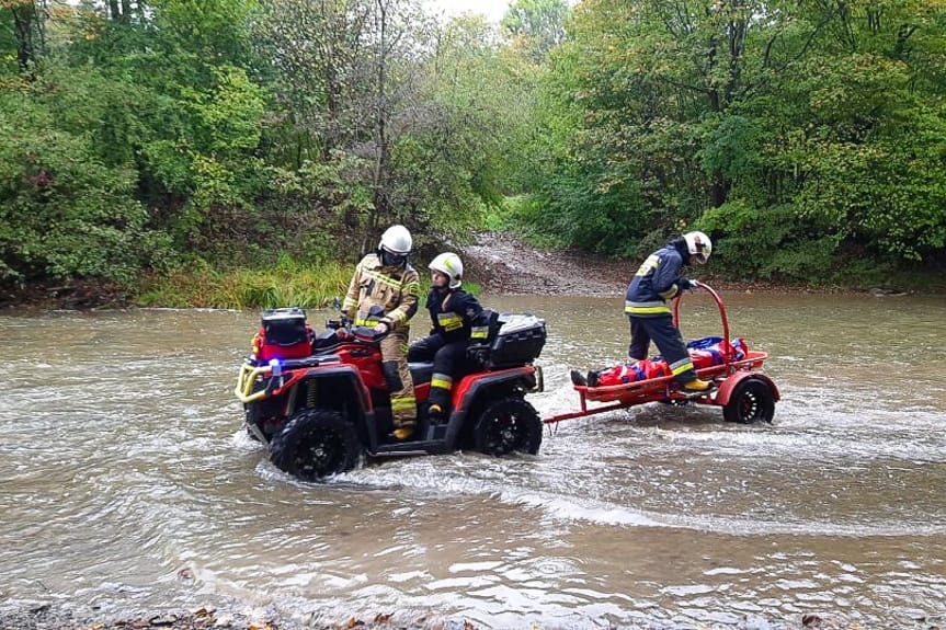 Ćwiczenia strażaków z gminy Rymanów