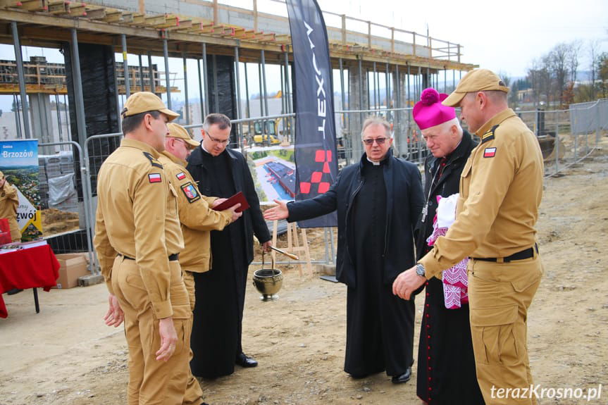 W Brzozowie powstaje nowa komenda PSP. Wmurowano akt erekcyjny i kamień węgielny [ZDJĘCIA]