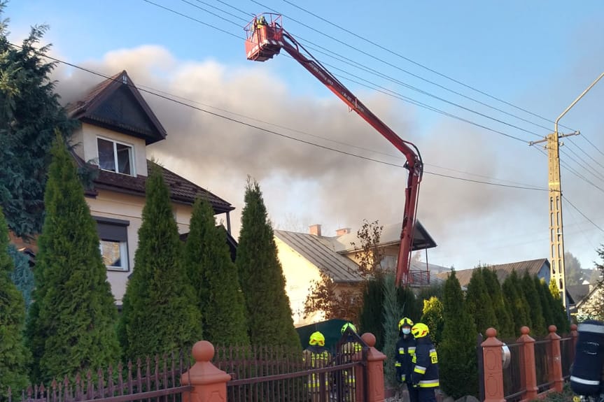 Duży pożar w Przysietnicy