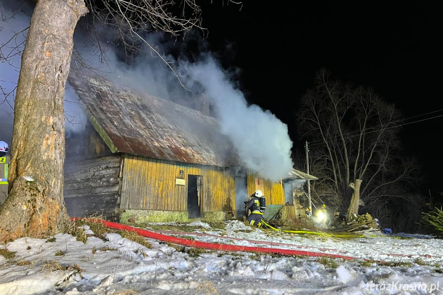 Pożar domu w Rymanowie