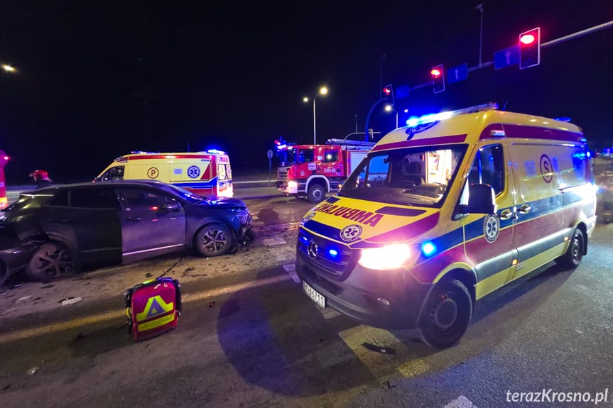 Wypadek w Krośnie, poszkodowanych 5 osób