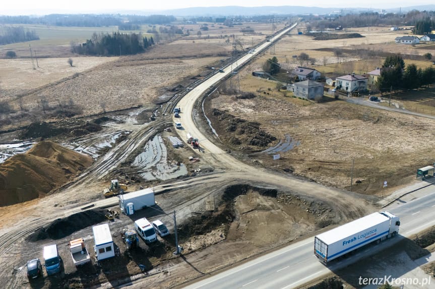 Budowa drogi Potok - Jedlicze z lotu ptaka! Zakończono drugi etap prac [ZDJĘCIA]