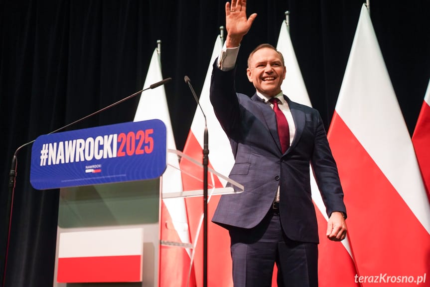 Karol Nawrocki w Krośnie. "Nie pozwolimy na to, aby Donald Tusk zainstalował w Pałacu Prezydenckim Rafała Trzaskowskiego"