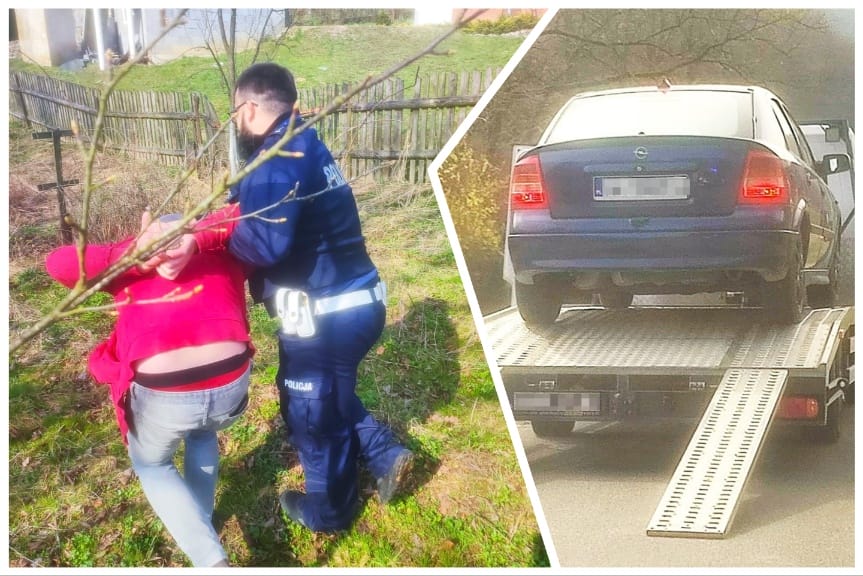 Pościg za oplem. 40-latek porzucił auto i rzucił się do ucieczki