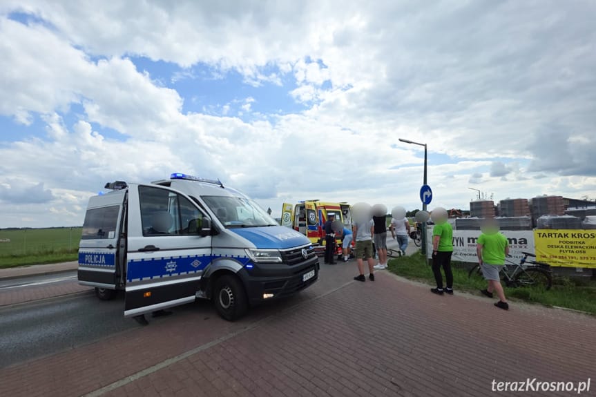 Potrącenie rowerzysty w Krośnie