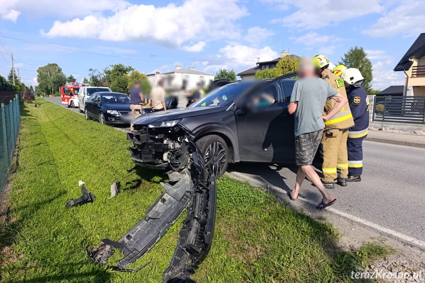 Wypadek w Świerzowej Polskiej. Zderzenie trzech samochodów