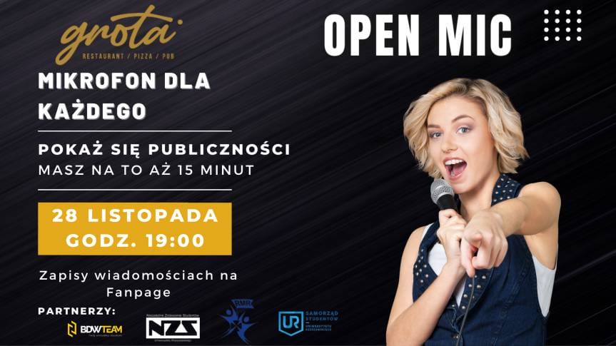 Open Mic w Grocie. Organizatorzy zapraszają młode talenty