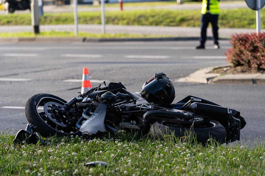 Wypadek w Rzeszowie. Zderzenie pieszej z motocyklem