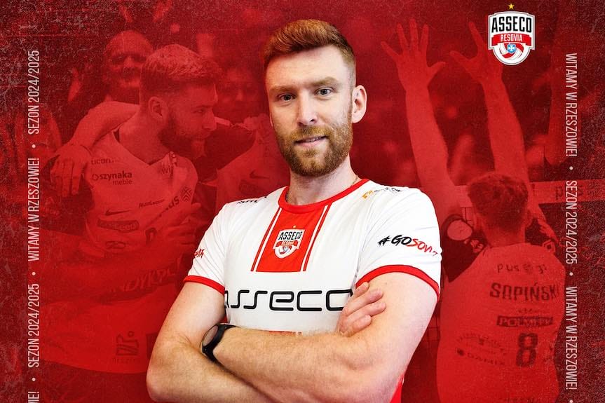 Cezary Sapiński środkowym Asseco Resovii Rzeszów