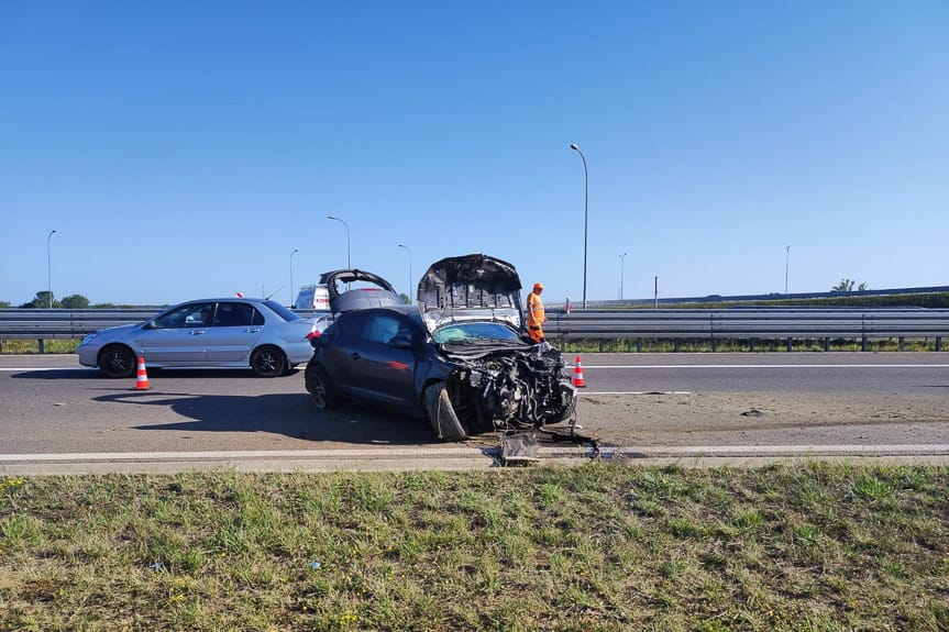 Wypadek na autostradzie A4. Ranne 2-letnie dziecko