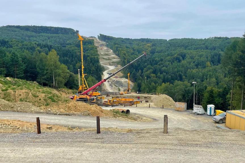 Postępują prace na budowie S19 Babica - Jawornik