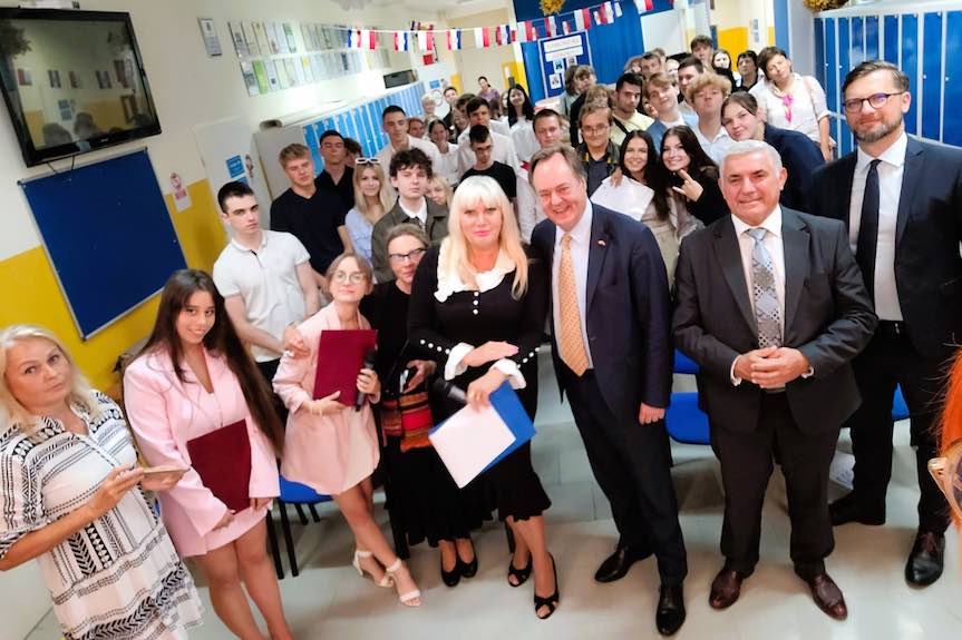 Ambasador Republiki Chorwacji z wizytą w Społecznym Liceum Ogólnokształcącym w Rzeszowie