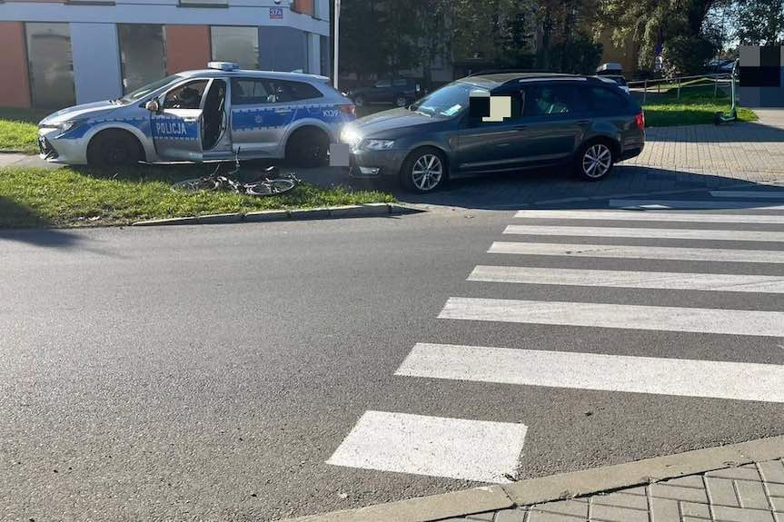 Wypadek z udziałem rowerzysty w Rzeszowie