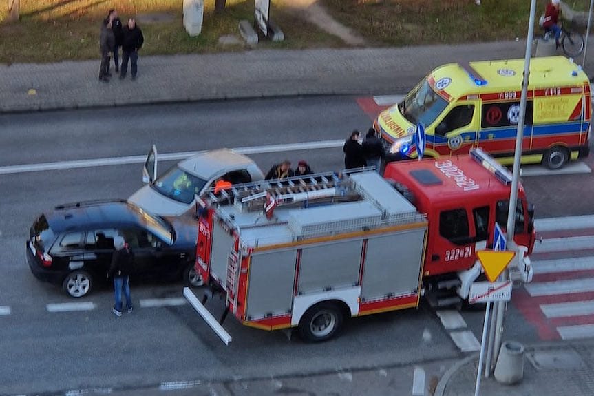 Wypadek na alei Dąbrowskiego w Rzeszowie